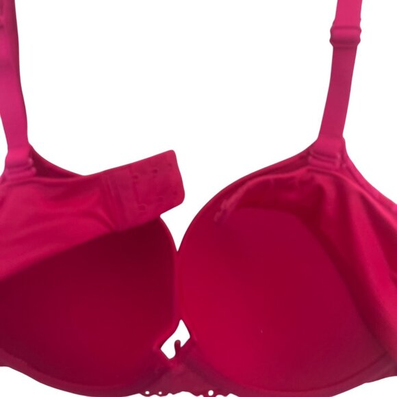 Auden Push Up Bra 32D Pink Radiant Plunge Coverage Convertible Straps - Picture 4 of 9